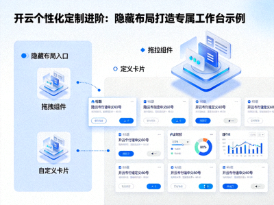 开云个性化定制进阶：隐藏布局打造专属工作台示例，展示拖拽组件与自定义卡片