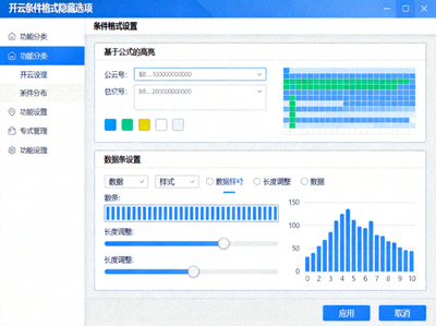 开云条件格式隐藏选项：基于公式的高亮与数据条设置