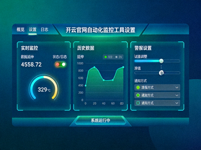 开云官网自动化监控工具设置界面，用于追踪数据延迟异常