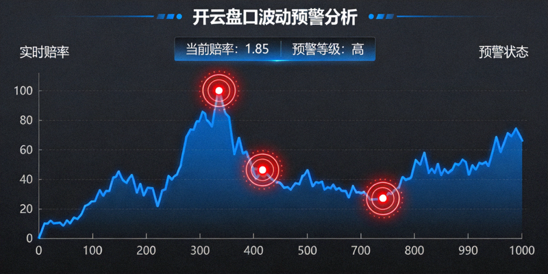 开云盘口波动预警分析界面截图，显示实时赔率变化曲线与高亮预警信号