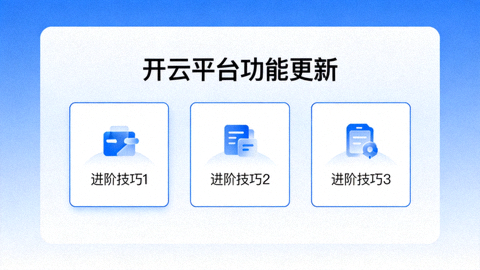 开云平台功能更新界面截图，展示三大进阶实用技巧入口位置